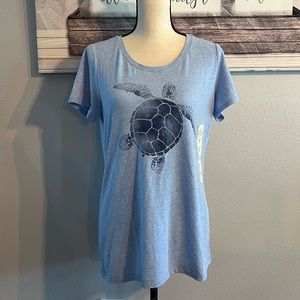 ♥️NWT St. John’s Bay Turtle light Blue T-Shirt Size Medium